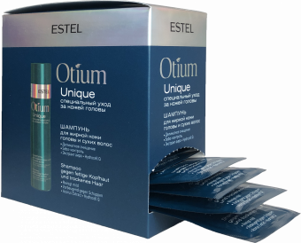Estel Otium Unique Шампунь для жирной кожи головы и сухих волос, 30*10 мл