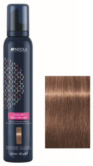 INDOLA Мусс COLOR STYLE MOUSSE для тонирования волос с эффектом стайлинга Средний коричневый, 200 мл
