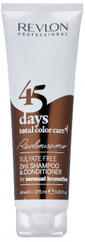 Revlon Revlonissimo 45 Days Total Color Care 2 in 1 Shampoo & Conditioner Sensual Brunenettes 275 мл