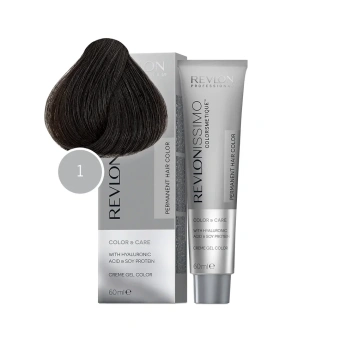 Revlon Revlonissimo Colorsmetique Краска для волос 1 иссиня-черный Крем-гель для перманентного окрашивания, 60 мл.