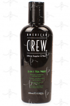 American Crew 3-in-1 Шампунь, кондиционер и гель для тела чайное дерево 100 мл.